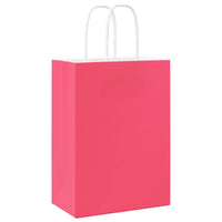 Sacchetti di Carta 250 pz con Manici Rosa 15x8x21 cm