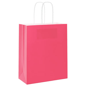 Sacchetti di Carta 250 pz con Manici Rosa 18x8x22 cm 4101670
