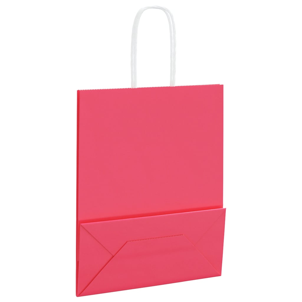 Sacchetti di Carta 250 pz con Manici Rosa 18x8x22 cm 4101670