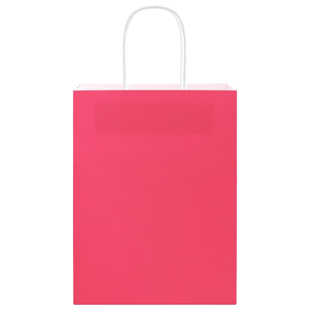 Sacchetti di Carta 250 pz con Manici Rosa 21x11x28 cm 4101671