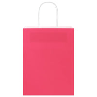 Sacchetti di Carta 250 pz con Manici Rosa 21x11x28 cm 4101671