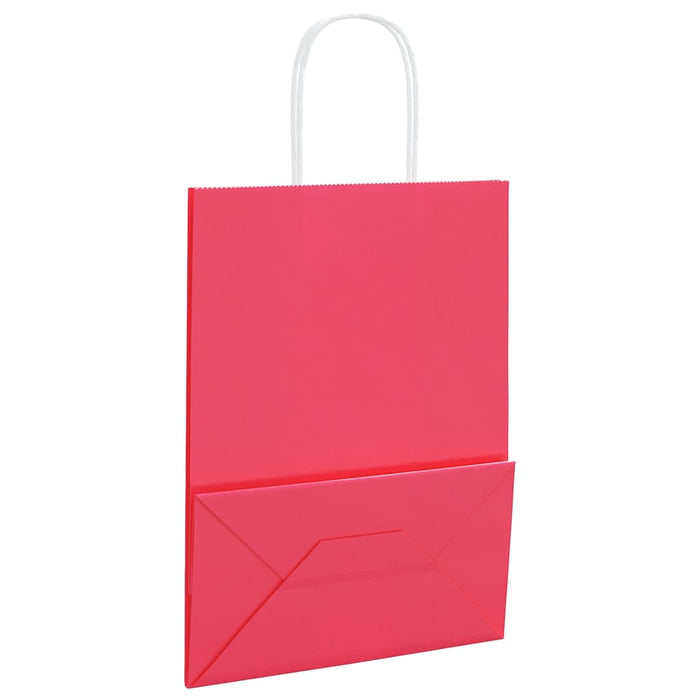 Sacchetti di Carta 250 pz con Manici Rosa 21x11x28 cm 4101671