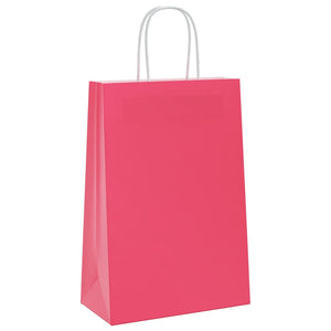 Sacchetti di Carta 250 pz con Manici Rosa 21x11x31 cm 4101672