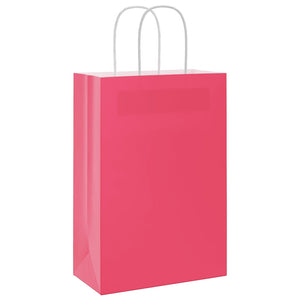 Sacchetti di Carta 250 pz con Manici Rosa 21x11x31 cm 4101672
