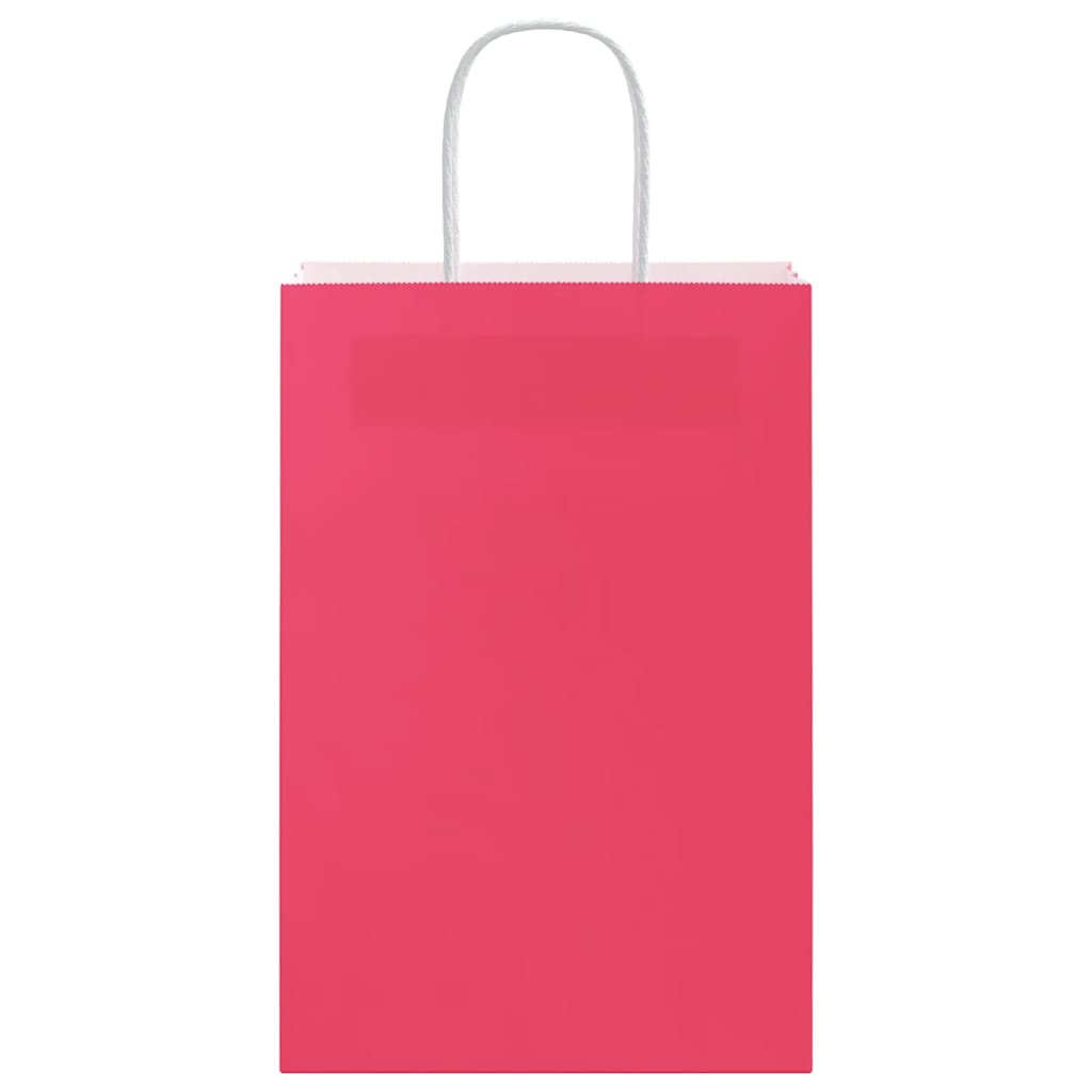 Sacchetti di Carta 250 pz con Manici Rosa 21x11x31 cm 4101672