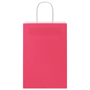 Sacchetti di Carta 250 pz con Manici Rosa 21x11x31 cm 4101672