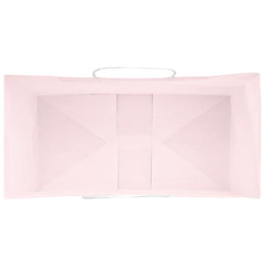 vidaXL Sacchetti di Carta 250 pz con Manici Rosa 21x11x31 cm