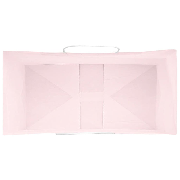 vidaXL Sacchetti di Carta 250 pz con Manici Rosa 21x11x31 cm