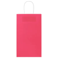 vidaXL Sacchetti di Carta 250 pz con Manici Rosa 21x11x36 cm