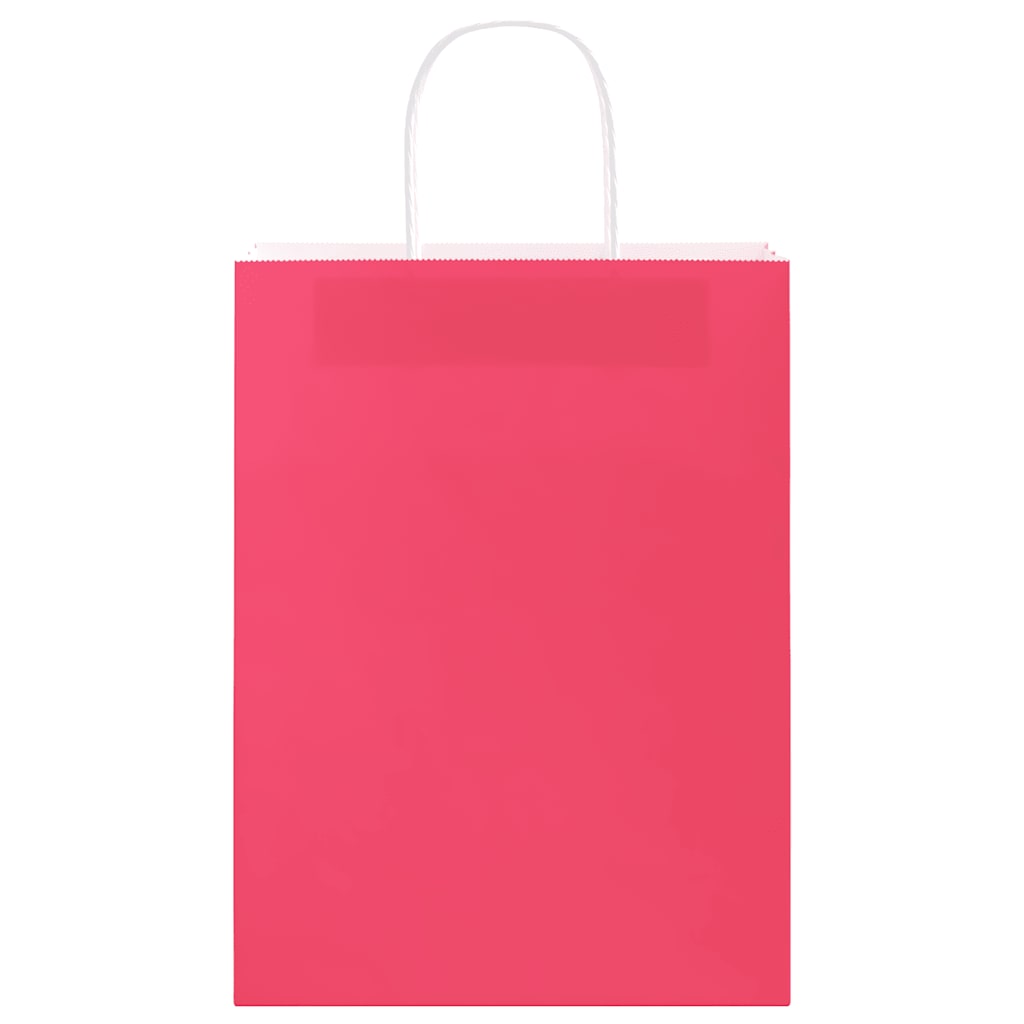 Sacchetti di Carta 250 pz con Manici Rosa 26x12x35 cm