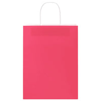 Sacchetti di Carta 250 pz con Manici Rosa 26x12x35 cm 4101674