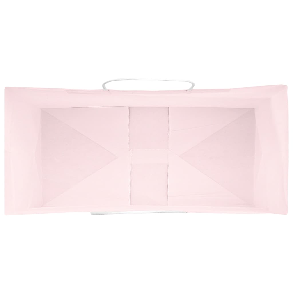 Sacchetti di Carta 250 pz con Manici Rosa 26x12x35 cm