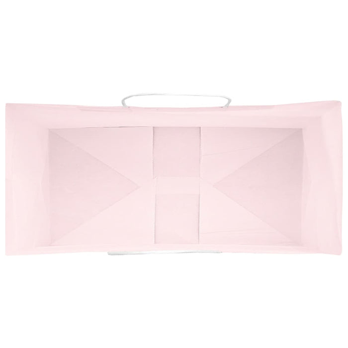 Sacchetti di Carta 250 pz con Manici Rosa 26x12x35 cm