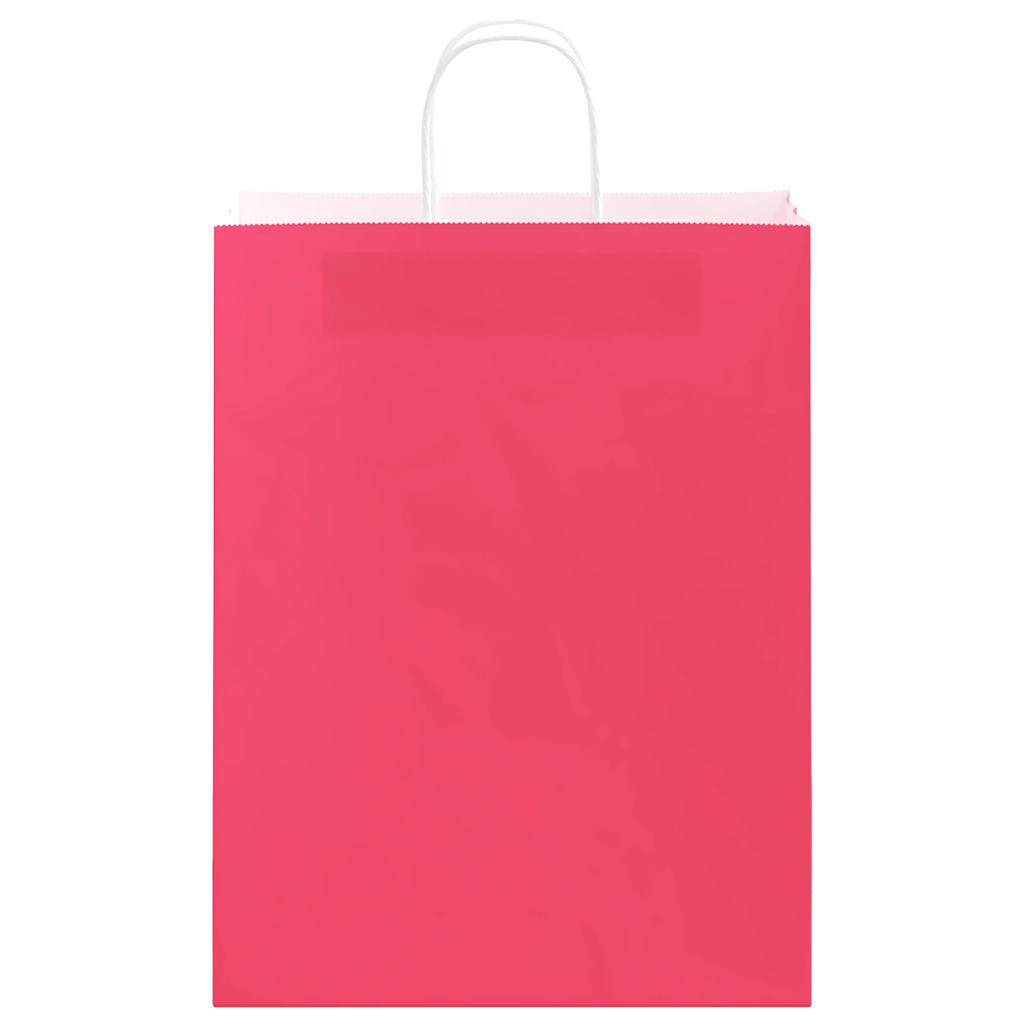 Sacchetti di Carta 250 pz con Manici Rosa 32x12x42 cm 4101676
