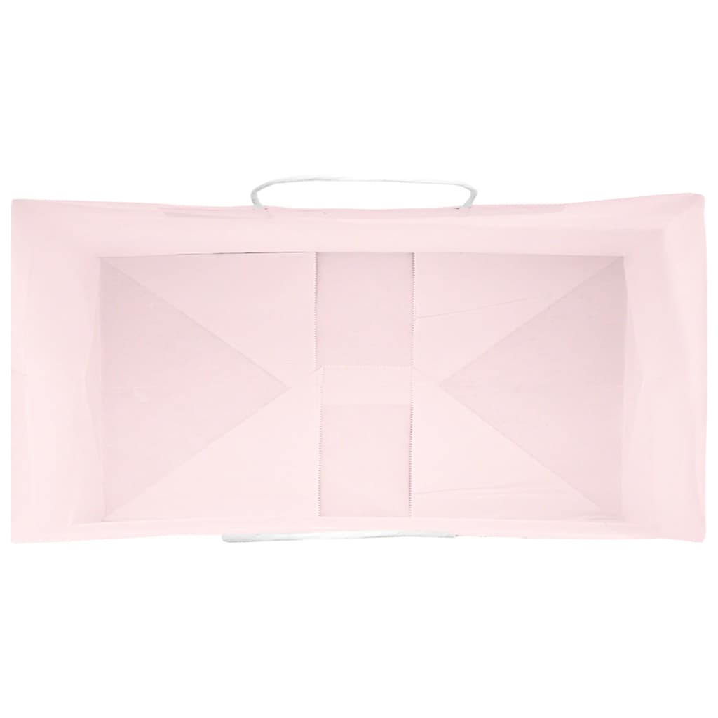 vidaXL Sacchetti di Carta 250 pz con Manici Rosa 32x17x44 cm
