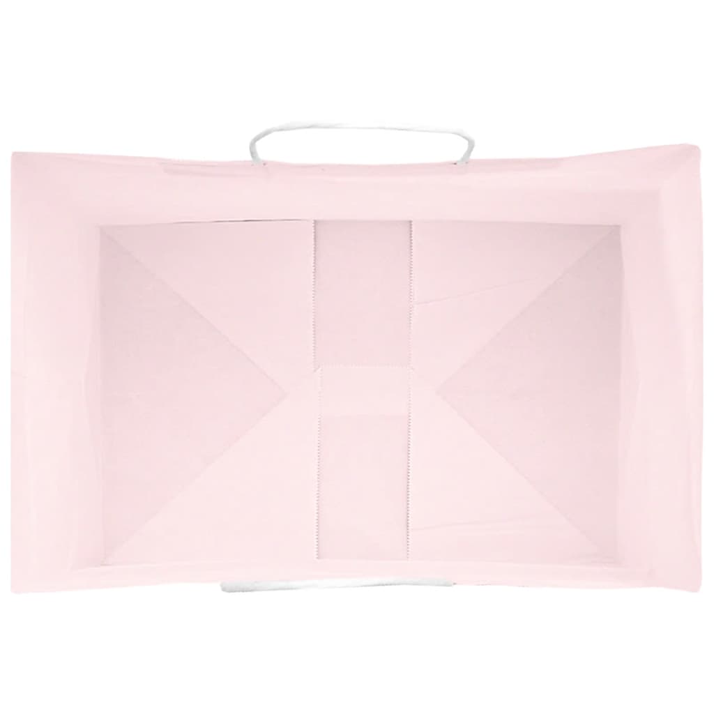 vidaXL Sacchetti di Carta 250 pz con Manici Rosa 32x22x24 cm