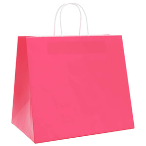 Sacchetti di Carta 250 pz con Manici Rosa 32x22x28 cm 4101680