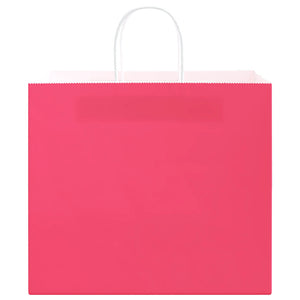 Sacchetti di Carta 250 pz con Manici Rosa 32x22x28 cm 4101680