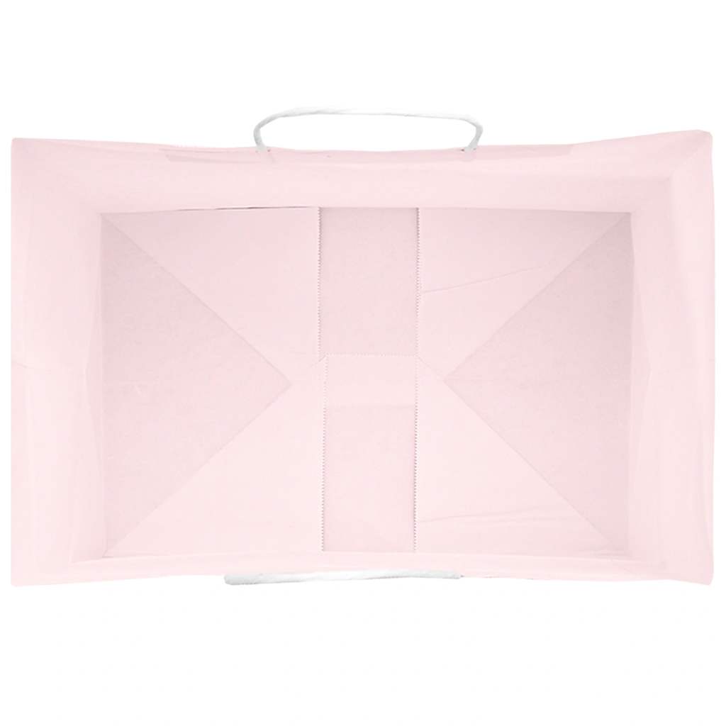 Sacchetti di Carta 250 pz con Manici Rosa 32x22x28 cm
