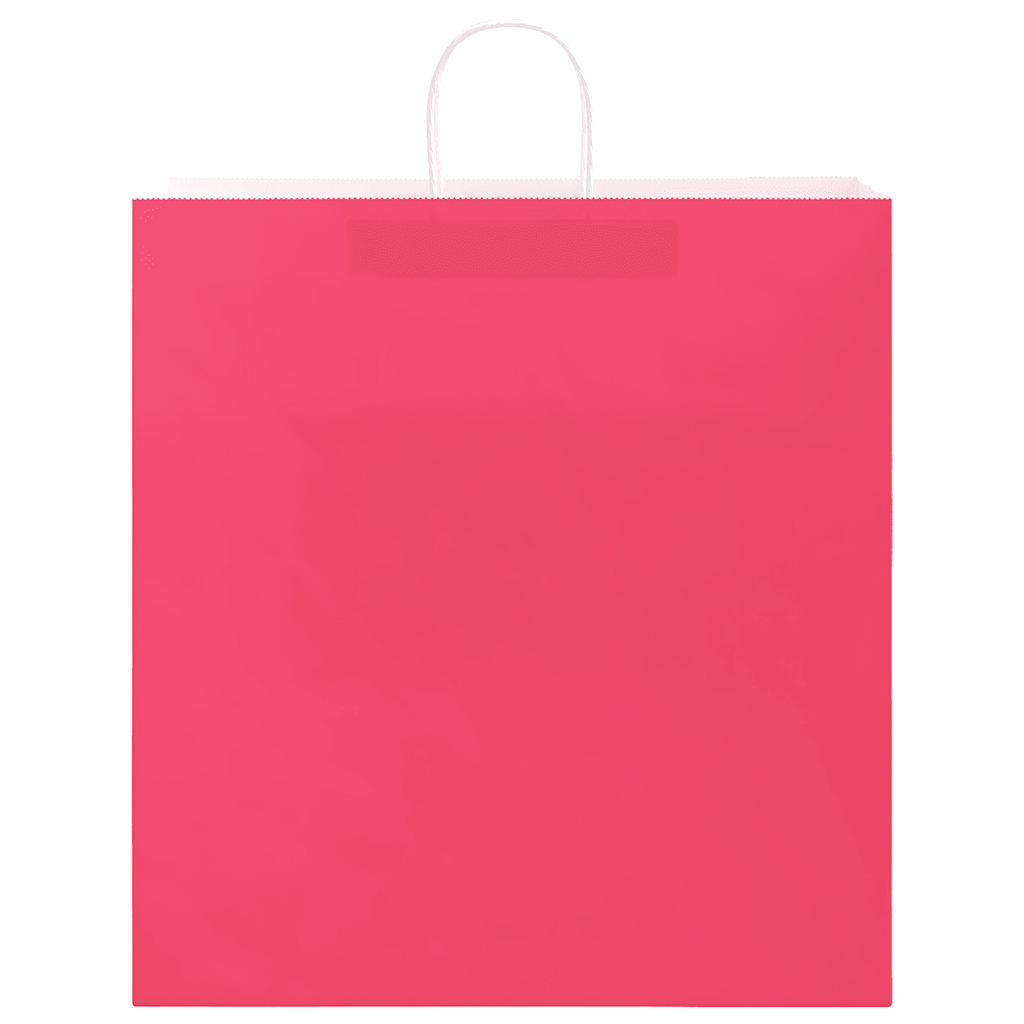 Sacchetti di Carta 250 pz con Manici Rosa 45x17x48 cm