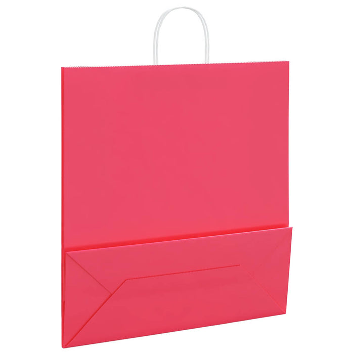 Sacchetti di Carta 250 pz con Manici Rosa 45x17x48 cm
