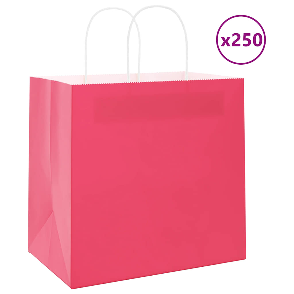 Sacchetti di Carta 250 pz con Manici Rosa 54x15x49 cm