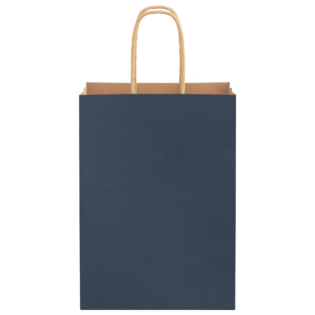 Sacchetti di Carta 50 pz con Manici Blu 15x8x21 cm 4101683