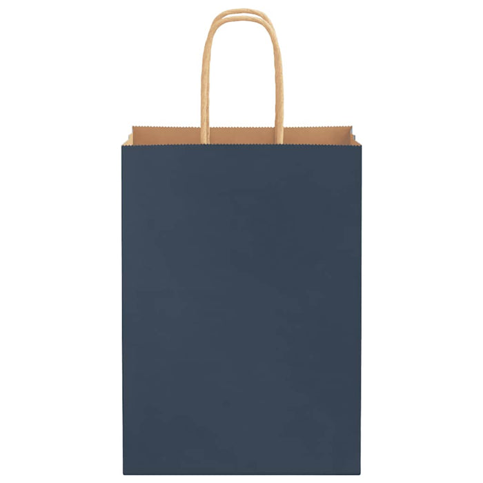 Sacchetti di Carta 50 pz con Manici Blu 15x8x21 cm 4101683