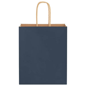 Sacchetti di Carta 50 pz con Manici Blu 18x8x22 cm 4101684