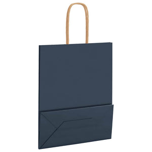 Sacchetti di Carta 50 pz con Manici Blu 18x8x22 cm 4101684