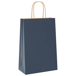 vidaXL Sacchetti di Carta 50 pz con Manici Blu 21x11x31 cm
