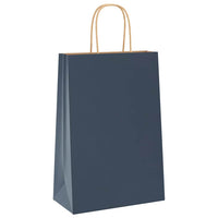 Sacchetti di Carta 50 pz con Manici Blu 21x11x31 cm 4101686