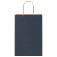 vidaXL Sacchetti di Carta 50 pz con Manici Blu 21x11x31 cm