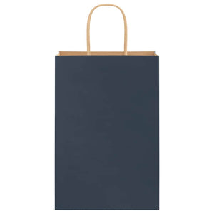 Sacchetti di Carta 50 pz con Manici Blu 21x11x31 cm 4101686