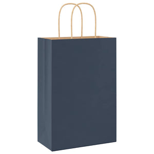 Sacchetti di Carta 50 pz con Manici Blu 21x11x31 cm 4101686