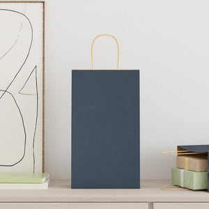 vidaXL Sacchetti di Carta 50 pz con Manici Blu 21x11x36 cm