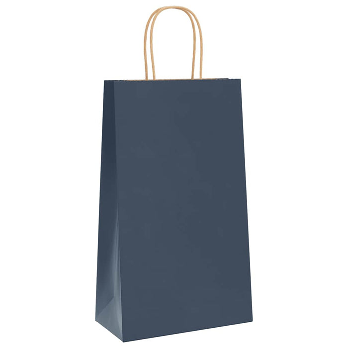 vidaXL Sacchetti di Carta 50 pz con Manici Blu 21x11x36 cm