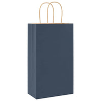 vidaXL Sacchetti di Carta 50 pz con Manici Blu 21x11x36 cm