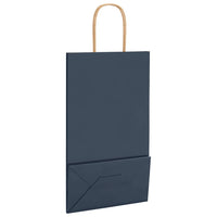 vidaXL Sacchetti di Carta 50 pz con Manici Blu 21x11x36 cm