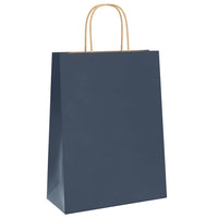 Sacchetti di Carta 50 pz con Manici Blu 26x12x35 cm 4101688