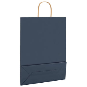 vidaXL Sacchetti di Carta 50 pz con Manici Blu 32x12x42 cm