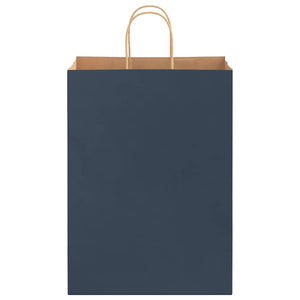 vidaXL Sacchetti di Carta 50 pz con Manici Blu 32x17x44 cm