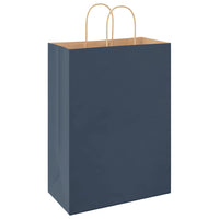Sacchetti di Carta 50 pz con Manici Blu 32x17x44 cm 4101692