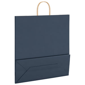 Sacchetti di Carta 50 pz con Manici Blu 45x17x48 cm 4101695