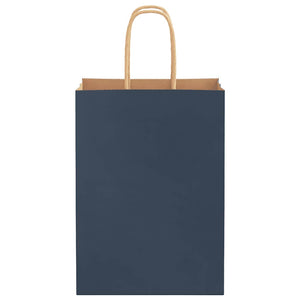 Sacchetti di Carta 250 pz con Manici Blu 15x8x21 cm 4101697