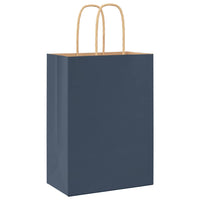 Sacchetti di Carta 250 pz con Manici Blu 15x8x21 cm 4101697