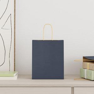 Sacchetti di Carta 250 pz con Manici Blu 18x8x22 cm 4101698