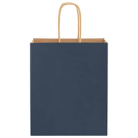 Sacchetti di Carta 250 pz con Manici Blu 18x8x22 cm 4101698