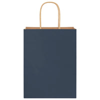 vidaXL Sacchetti di Carta 250 pz con Manici Blu 21x11x28 cm
