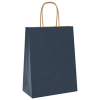 Sacchetti di Carta 250 pz con Manici Blu 21x11x28 cm 4101699